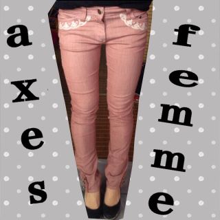 アクシーズファム(axes femme)のaxes femme 薔薇レーススキニー(カジュアルパンツ)