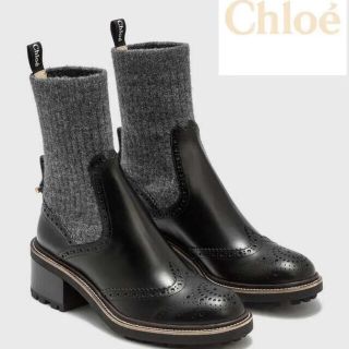 クロエ(Chloe)の20AW CHLOÉ ソックス アンクルブーツ(ブーツ)