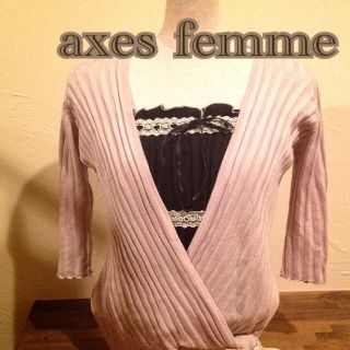 アクシーズファム(axes femme)の2点セット☆ニット＆キャミ☆送込(ニット/セーター)