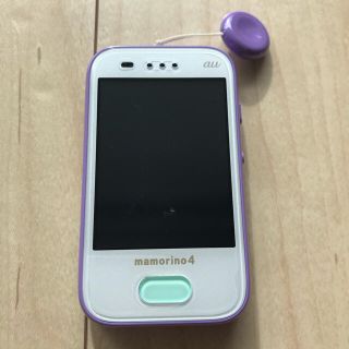 エーユー(au)のau mamorino4 マモリーノ4 プリンセスパープル　カバー付き(携帯電話本体)