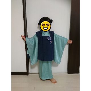 新品☆ 七五三 ３歳 着物セット 〜着物＋被布＋長襦袢＋バッグ～ 男の子用(和服/着物)