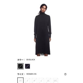 ユニクロ(UNIQLO)のユニクロ　＋J  ワンピース　ブラック　XS(ひざ丈ワンピース)