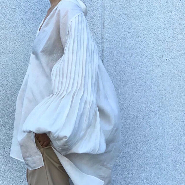 junmikami linen tuck sleeve blouse | www.jarussi.com.br