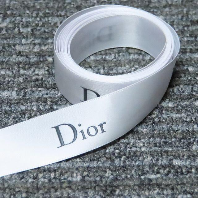 DIORディオールロゴリボングレーブラックホワイト レディースのファッション小物(その他)の商品写真