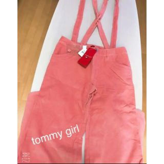 トミーガール(tommy girl)のtommy girl❤︎サーモンピンクサロペット 新品(サロペット/オーバーオール)