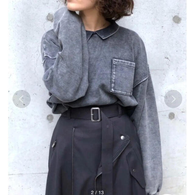 休日限定価格‼️❤️AMERI 新木優子着用⭐️RIB COLLAR SWEAT