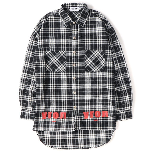 ロゴプリントロングチェックネルシャツ(back logo check shirt