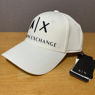 アルマーニエクスチェンジ(ARMANI EXCHANGE)のアルマーニエクスチェンジ 白 定番ロゴ キャップ CAP 帽子(キャップ)