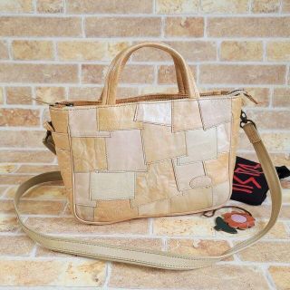 イビザ IBIZA ☆パッチワークレザー 2WAY ハンドバッグ 小ぶり 日本製(ハンドバッグ)
