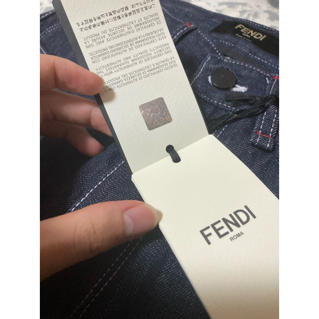 FENDI fila 26インチ　バックポケットデザイン　ハイウエストデニム 2