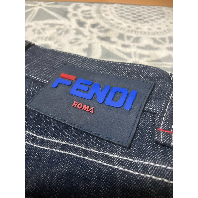 FENDI fila 26インチ　バックポケットデザイン　ハイウエストデニム 5