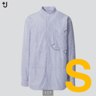 ユニクロ(UNIQLO)のユニクロ　ジルサンダー　＋Ｊ　スーピマコットンオーバーサイズシャツ　雲　S(シャツ)