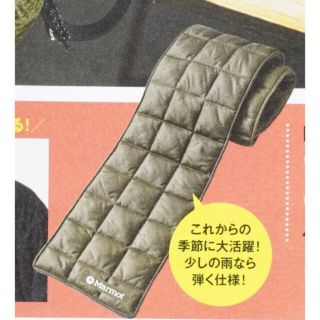 マーモット(MARMOT)のモノマックス　12月号増刊号　付録 マーモット 撥水キルティングマフラー(マフラー)