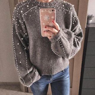 ZARA パールニット　フレイアイディー　チェスティ　birthdaybash