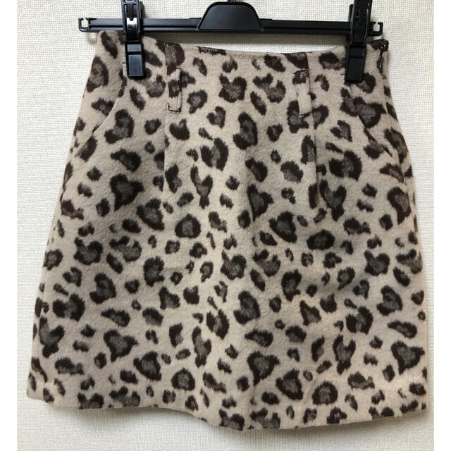 heather(ヘザー)のレオパード台形スカート レディースのスカート(ミニスカート)の商品写真