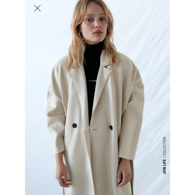 ZARA(ザラ)のZARA  スエード風　トレンチコート レディースのジャケット/アウター(トレンチコート)の商品写真