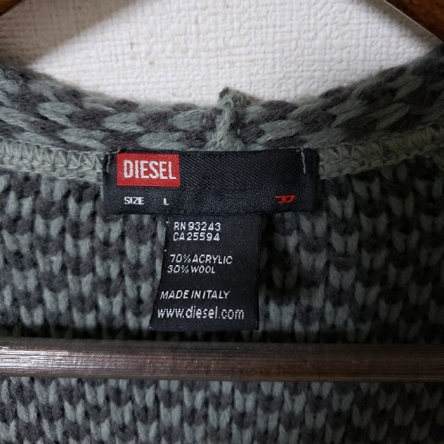 DIESEL(ディーゼル)のDIESEL  ニットパーカー  厚手    クリスマス値引き メンズのトップス(ニット/セーター)の商品写真