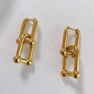 ビューティアンドユースユナイテッドアローズ(BEAUTY&YOUTH UNITED ARROWS)のSquare chain gold pierce No.190(ピアス)