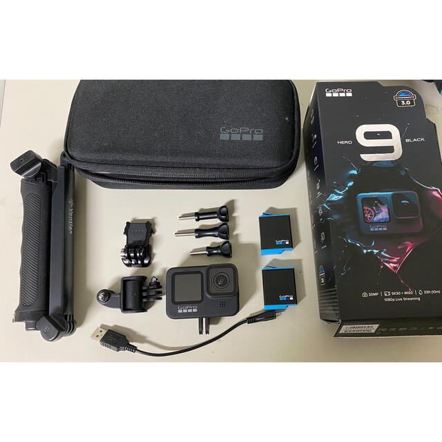 GoPro hero9 予備バッテリー 自撮り棒付き GoPro hero9 予備バッテリー 自撮り棒付き