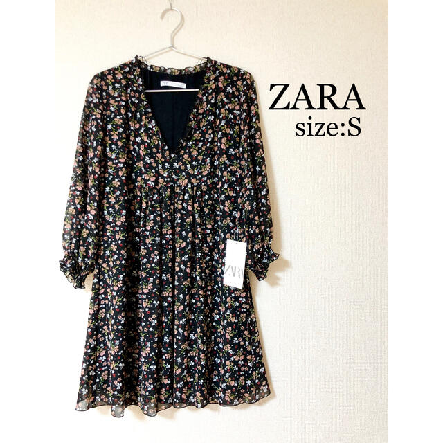 ZARA 花柄ミニワンピース