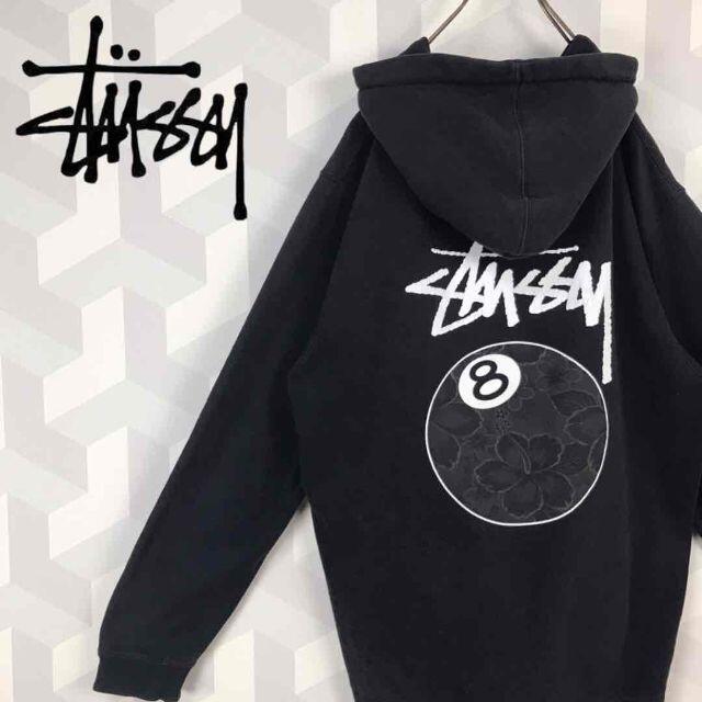 STUSSY　ステューシー 8ボール パーカーエイトボール黒