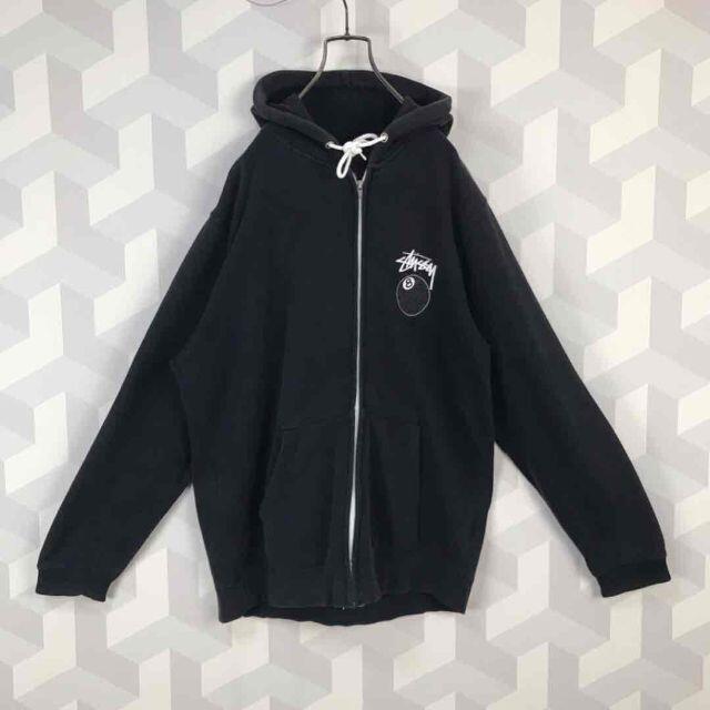 stussy パーカー 黒 Lサイズ