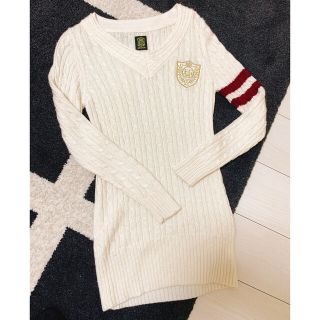 EG GOLF レディース　ゴルフウェア　ニット　セーター　秋冬　白　美品☆(ウエア)