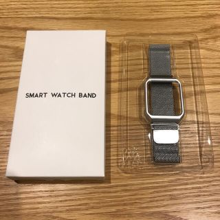 アップルウォッチ(Apple Watch)のApple Watch カバーケースバンド　38mm シルバー(腕時計)