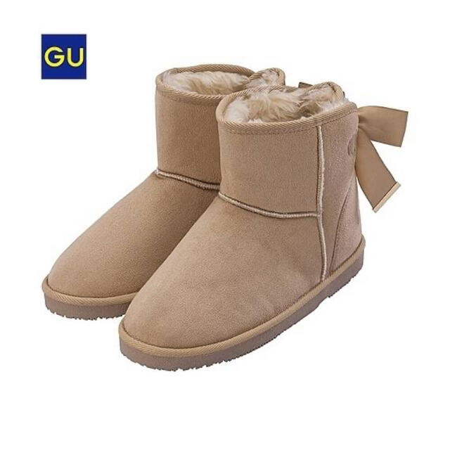 GU(ジーユー)のGU リボンムートンブーツ レディースの靴/シューズ(ブーツ)の商品写真