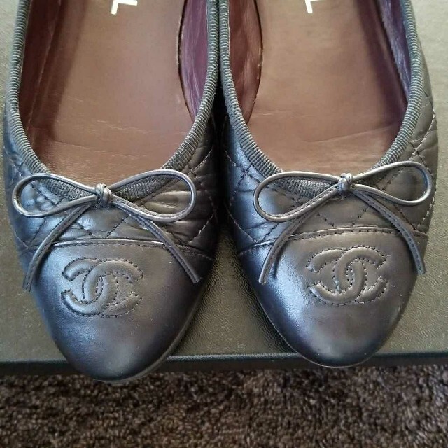 CHANEL - KKco様用 美品 シャネル バレエシューズ 黒 35 1/2の通販 by