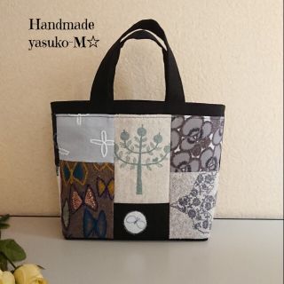 M☆ミナペルホネン一点物バッグHandmade刺繍生地パッチワーク【103】