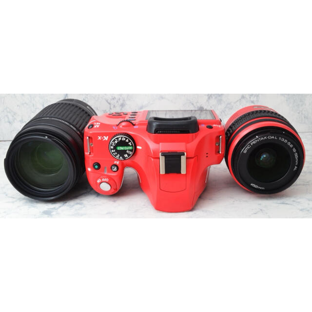 PENTAX(ペンタックス)のビギナー向け●キレイな赤●Wi-Fi転送●ペンタックス K-x スマホ/家電/カメラのカメラ(デジタル一眼)の商品写真