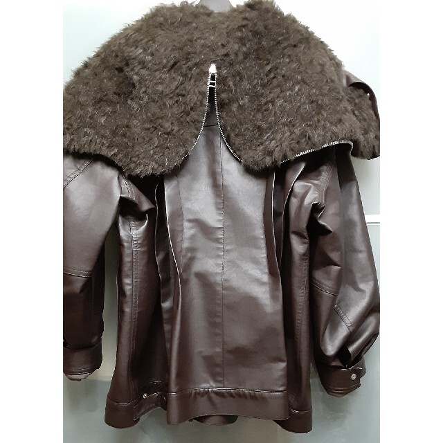 RESTIR(リステア)のby◎専用★アイレネ★Fur Hooded Leather Jacket レディースのジャケット/アウター(その他)の商品写真