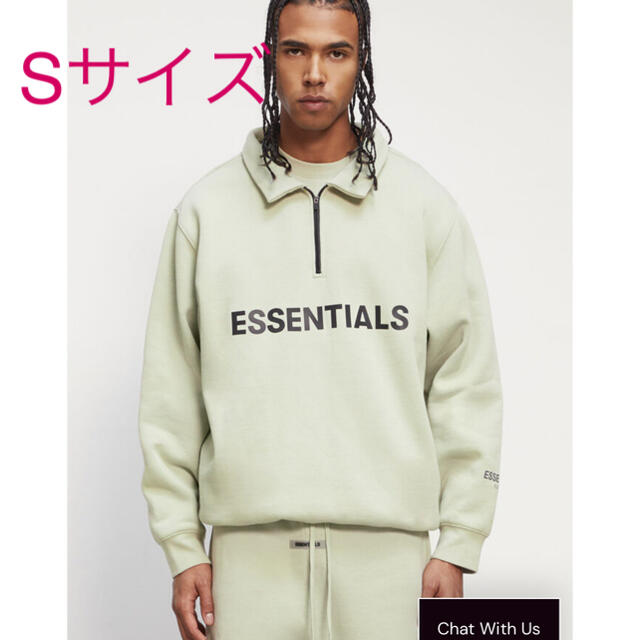 FEAR OF GOD(フィアオブゴッド)のFOG ESSENTIALS 2020AW ハーフジップスウェット Sサイズ メンズのトップス(スウェット)の商品写真