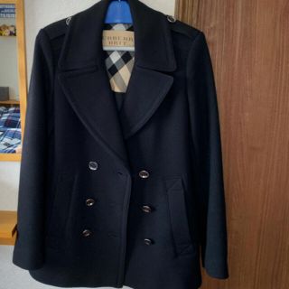 バーバリー(BURBERRY)の【ハヤシ様専用】Burberry バーバリー　Pコート　ピーコート　黒(ピーコート)