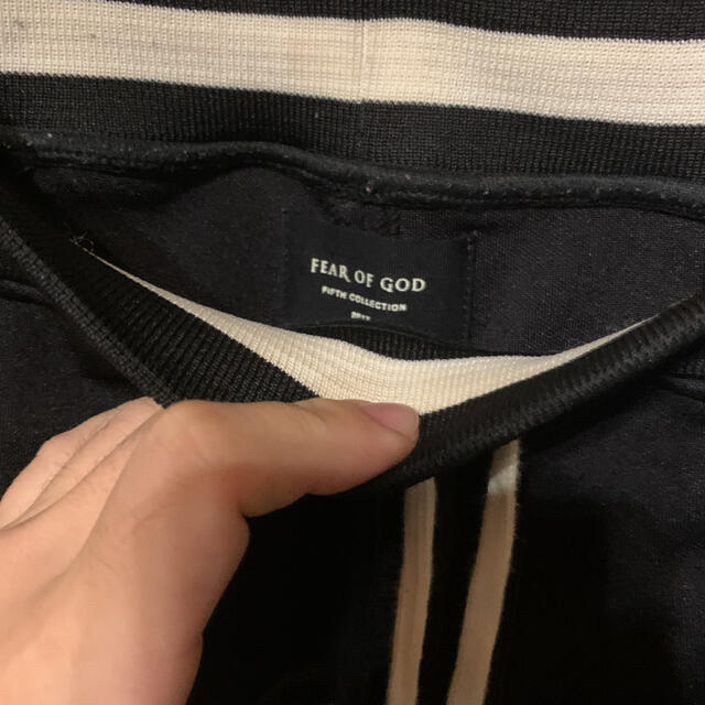 FEAR OF GOD(フィアオブゴッド)の最終値下fear of god track pants black line S メンズのパンツ(その他)の商品写真