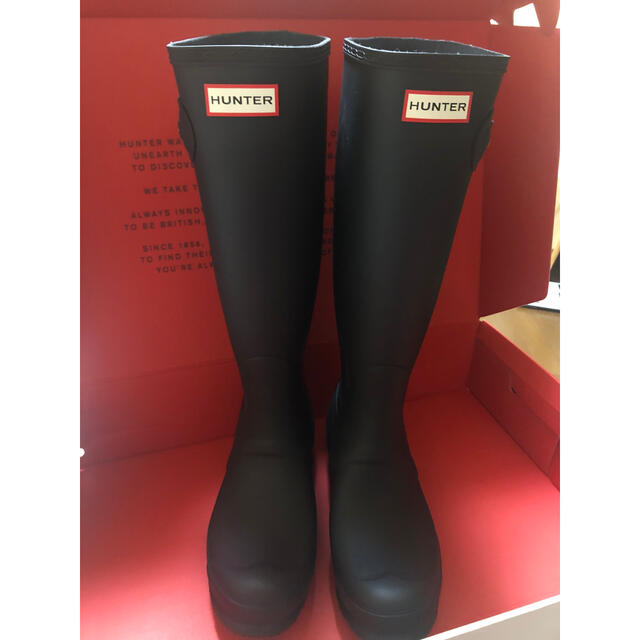 Hunter ロング レインブーツ UK5 24㎝ 黒色