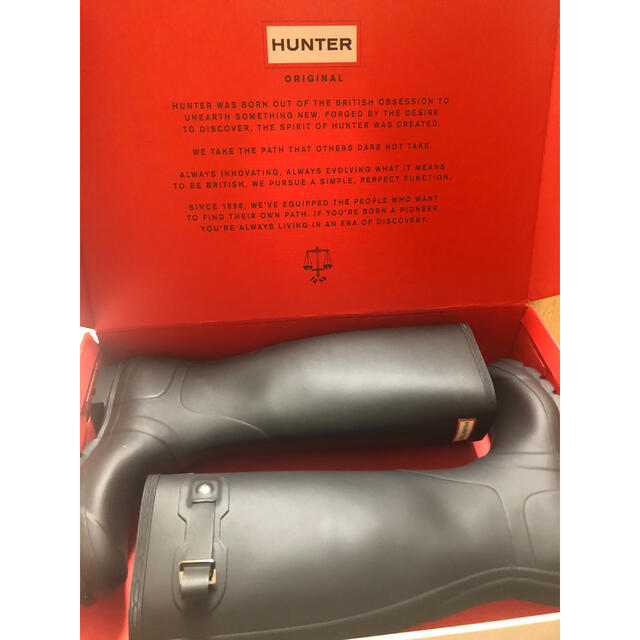 HUNTER(ハンター)のほぼ新品　HUNTER レインブーツ　黒　UK5 レディースの靴/シューズ(レインブーツ/長靴)の商品写真