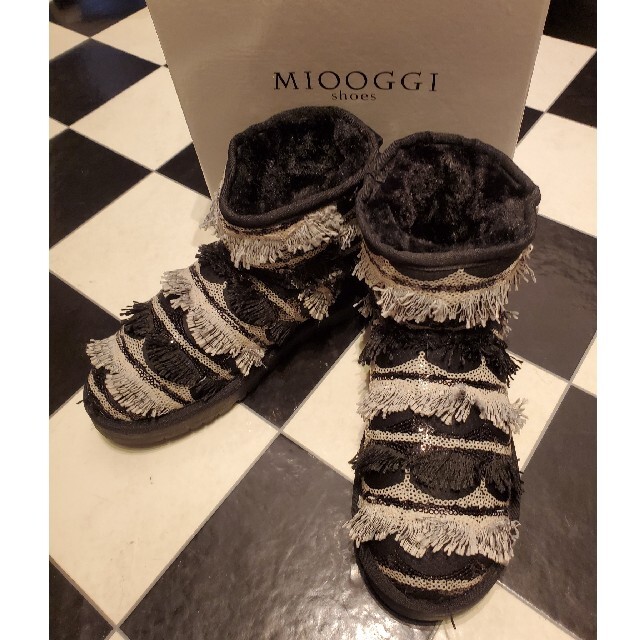 MIOOGGI shoes デザインムートンブーツ 24cm ブーツ