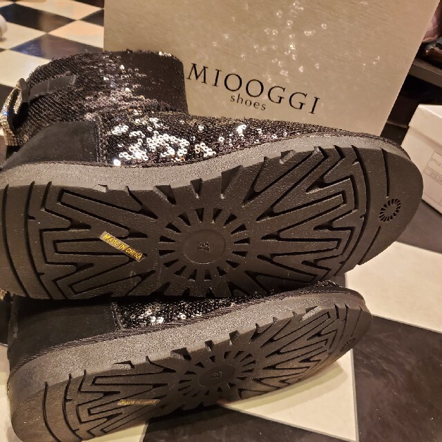 MIOOGGI デザインムートンブーツ リボンストーン 24cm - ブーツ