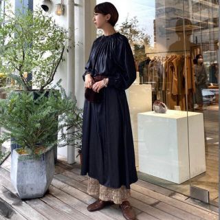 トゥデイフル(TODAYFUL)のNeck Gather Dress ブラック38 トゥディフル(ロングワンピース/マキシワンピース)