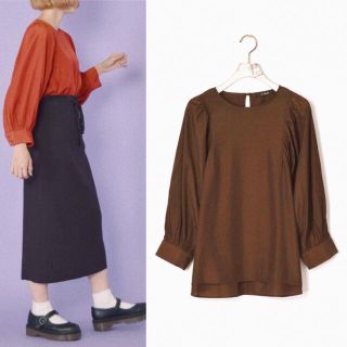 ダブルクローゼット(w closet)の【新品】wcloset ♡ ボリューム袖クルーネックプルオーバー(シャツ/ブラウス(長袖/七分))