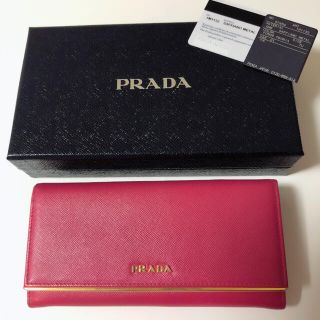 プラダ(PRADA)のPRADA 財布 長財布 プラダ ピンク  ピオニア レディース サフィアーノ(財布)