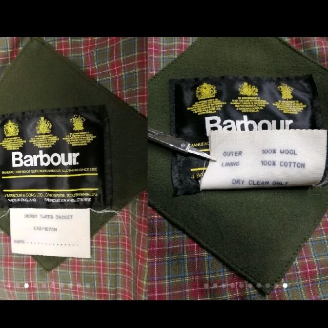 Barbour(バーブァー)の極美◎希少ツイードウール　Barbour derby tweed 42 バブアー メンズのジャケット/アウター(ブルゾン)の商品写真