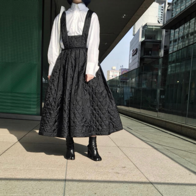 COMME des GARCONS - コムデギャルソン キルティング 吊りスカートの COMME des GARCONS - コムデギャルソン キルティング 吊りスカートの