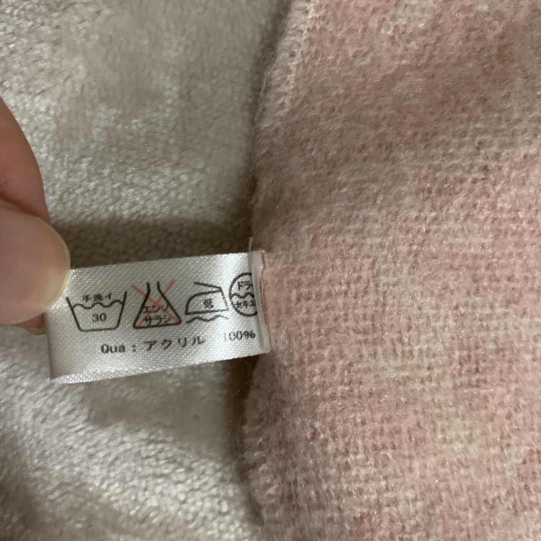 BEAUTY&YOUTH UNITED ARROWS(ビューティアンドユースユナイテッドアローズ)の【美品】 フリンジストール ピンク 花柄 大判 スヌード マフラー レディースのファッション小物(ストール/パシュミナ)の商品写真