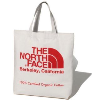 ザノースフェイス(THE NORTH FACE)の20年モデル 新品 未使用 ノースフェイス オーガニックコットン トート  赤(トートバッグ)