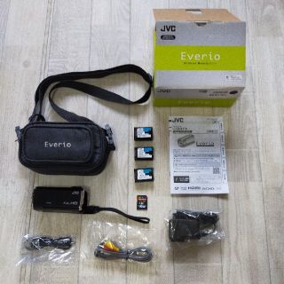 JVC　Everio　ビデオカメラ　SDカード、専用バック、予備バッテリー　中古(ビデオカメラ)