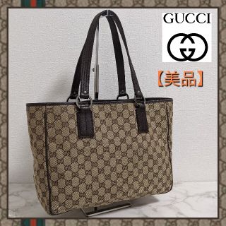 グッチ(Gucci)の美品 グッチ 113017 キャンバス GG柄 ハンド トートバッグ(トートバッグ)