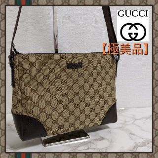 グッチ(Gucci)の【極美品】GUCCI グッチ ショルダーバッグ GGキャンバス(ショルダーバッグ)